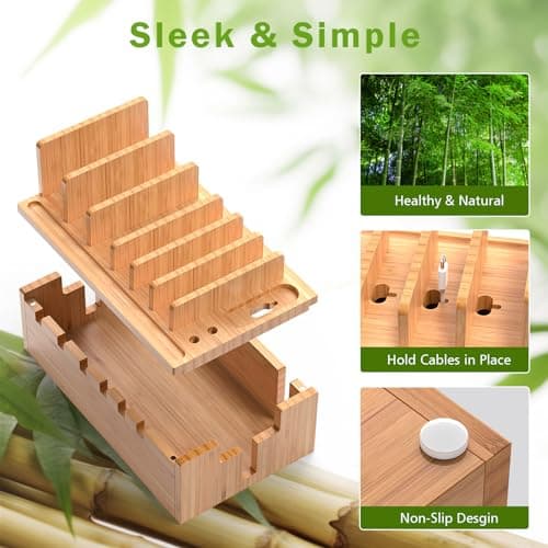 Pezin & Hulin Bamboo Charging Dock for Multi Devices, No Power Charger — view 3