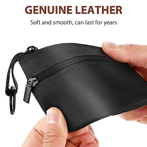 Amaxiu Genuine Leather Coin Purse, Cowhide Zipper Coin Pouch — view 5
