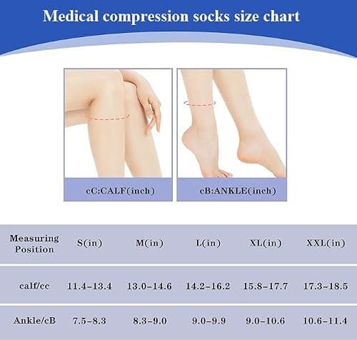 Open Toe Compression Socks 20-30 mmHg, Zipper Compression Socks — view 2