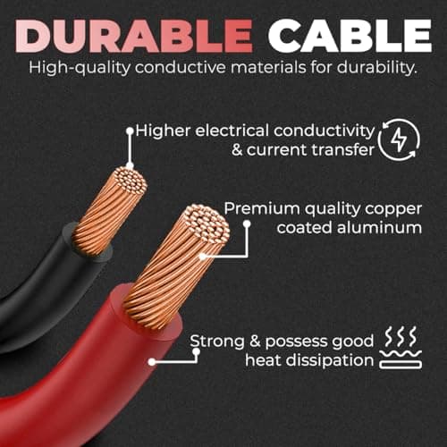 Heavy Duty Jump Leads 4M, Professional Car Battery Booster Cables 2500AMP — view 3