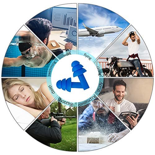 Ear Plugs for Sleeping Earplugs Reusable Soft Noise Cancelling for Adults Kids Sleeping Swimming Study Travel Concerts Assorted Color 5 Pairs — view 6