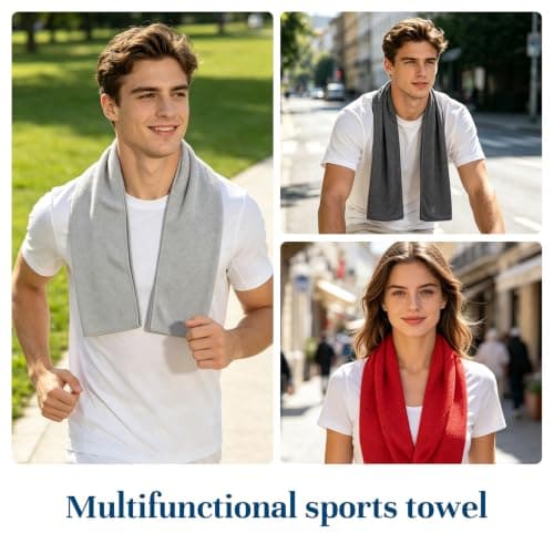5 Pack Cooling Towels, Cool Microfibre Towel for Hot Weather, Cooling Scarf for Neck, Fast-Cooling Towel — view 6