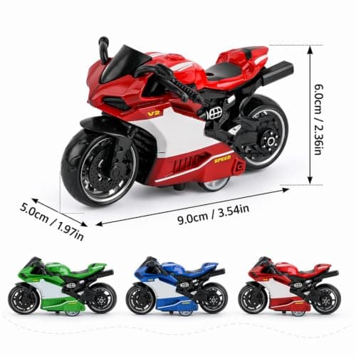 Dfiupdn 3-Pack Mini Motorbike Model Set, Dirt Bikes Model — view 2