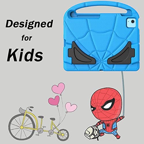 Kids Case for iPad (A16) 11th Generation 11inch 2025/iPad 10th Generation 10.9 inch 2022, Mansiruyi Shockproof Handle Stand iPad 10.9 inch/11 inch Case for kids - Blue — view 3