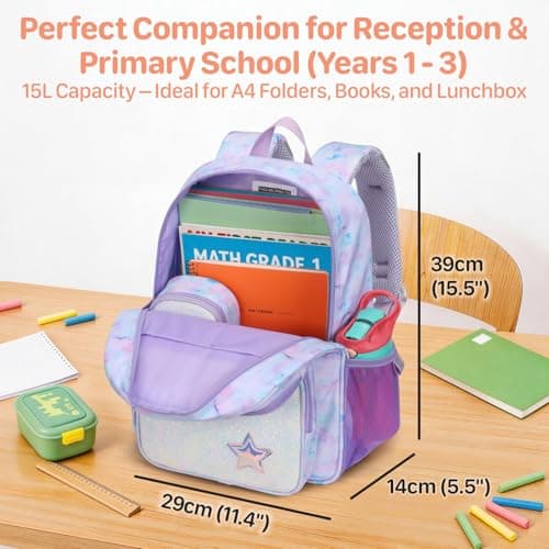 Bagseri Kids Backpack for Girls - 15L School Bag for Kids 4-8 Years — view 3