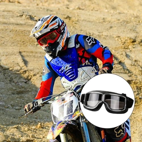 Luckious Brand Motorcycle Leather Cruiser Folding Goggles - Stylish Outdoor Sport Sunglasses for Skiing — view 5