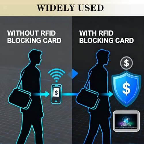 Verazquy 4 Pcs RFID Blocking Card Anti-Theft Debit Credit Card Protector, NFC Blocker for Wallets Stops Contactless Skimming Ultra-Thin Card Blocker No Batteries Required for Contactless Cards — view 4
