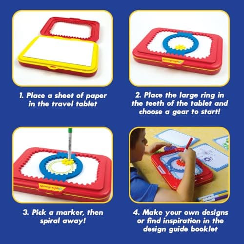 Spirograph Junior Set with Jumbo Pieces for Easy Creative Drawing — view 6