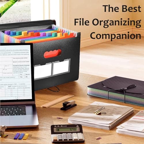 Somnr Accordion File Organiser 13 Pockets, File Folders for Paperwork A4 — view 5