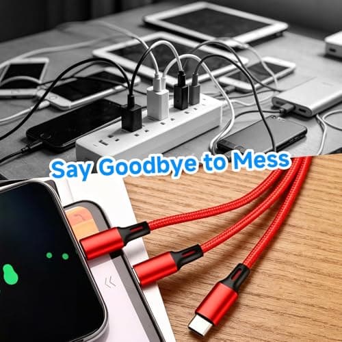 2 Pack 3 in 1 Fast Charging Cable USB to Type C Micro USB iOS Connector — view 6
