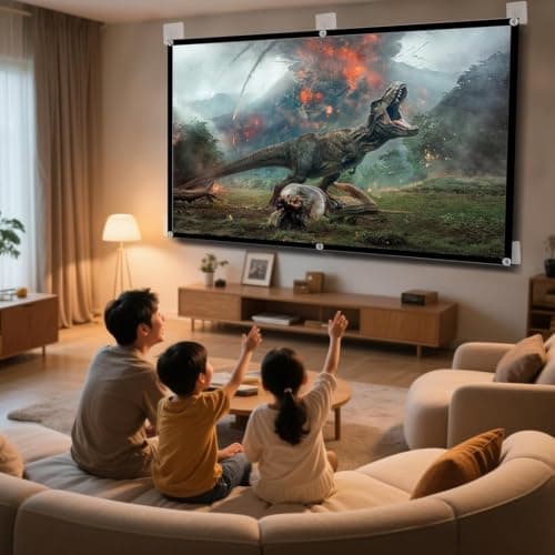 Projector Screen 60 Inch 16:9 HD Portable Projector Screen Outdoor/Indoor — view 4