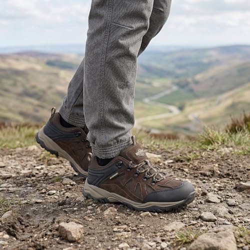 Northwest Territory Steen Men's Waterproof Walking Shoes, Brown, Size 9 — view 2