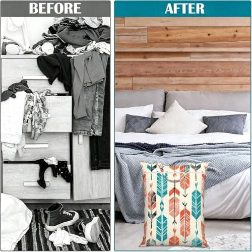 Large Travel Laundry Bags,Coral and Teal Arrows Print with Handle Foldable Laundry Bag for Holidays Gym Swimming and Family Trips, 1Pcs — view 4