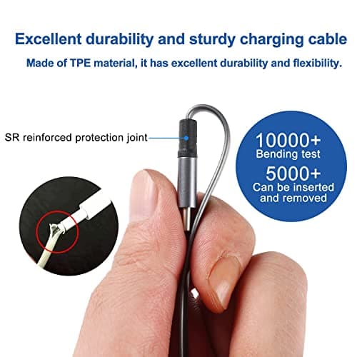 SDBAUX USB C Cable Fast Charging 1M, QC 3.0 Type C Retractable Charger Cord — view 6