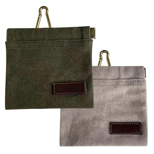 2 Pack Dog Treat Pouch, Magnetic Automatic Closure Hands-Free Training Bag with Carabiner, Waterproof Design Built-in Waste Bag Holder, Perfect for Dog Walking, Travel and Outdoor Pet Training