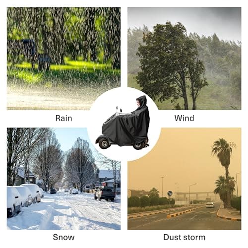 Bramble - Universal Wind & Waterproof Full Body Wheelchair Hooded Poncho Cover — view 6