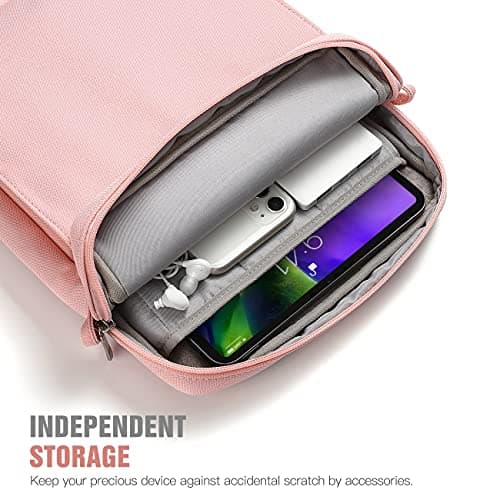 TiMOVO 9-11" Tablet Sleeve Bag Carrying Case with Strap, Pink — view 6