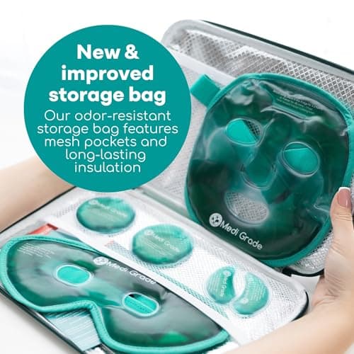 Medi Grade Cooling Face Mask and Eye Mask Set, ChillGel Gel Ice Pack Duo — view 5