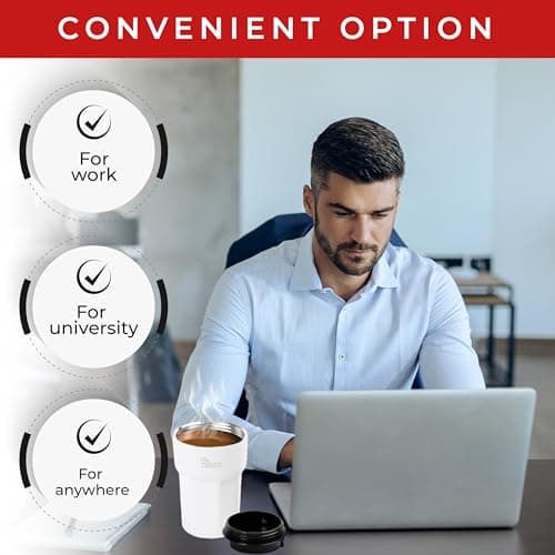 OTTO KONING Travel Mug 350ml (12oz) - Leakproof Insulated Coffee Cup — view 4