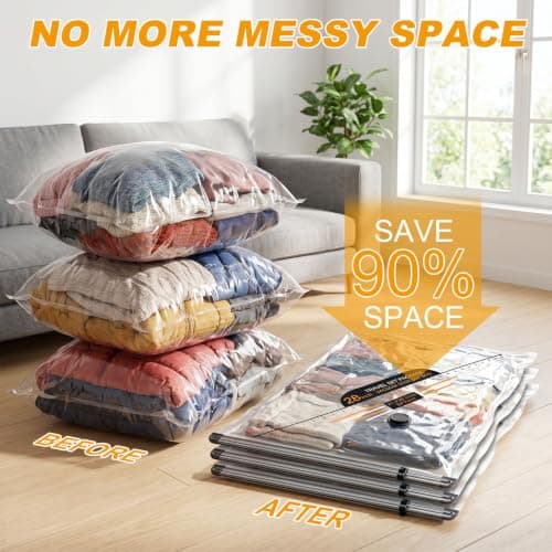 10 Pack Vacuum Storage Bags with Wireless Electric Pump, 3 Combo Sizes — view 6