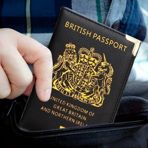 BMLIMITED BML Luxury Black British Passport Holder & Travel Wallet RFID Blocking Premium PU Leather Men, Women & ID/Cards The Royal Elegance — view 3