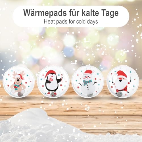 com-four® 4x Reusable Hand Warmers, Christmas Pocket Heaters — view 2