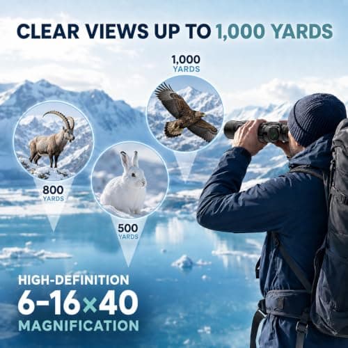 6-16x40 HD Zoom Binoculars for Adults, — view 4