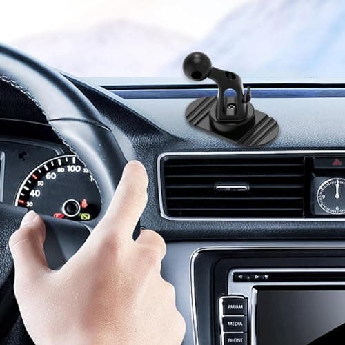 Car Phone Holder Mount - Ball Head Dashboard Phone Holder,Car Phone Base for Dash, 360° Rotation, Sturdy, Shock Absorbing — view 6