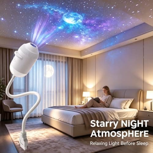 HD Smart Dynamic 5D Holographic Night Light Projector LED Starry Sky — view 5