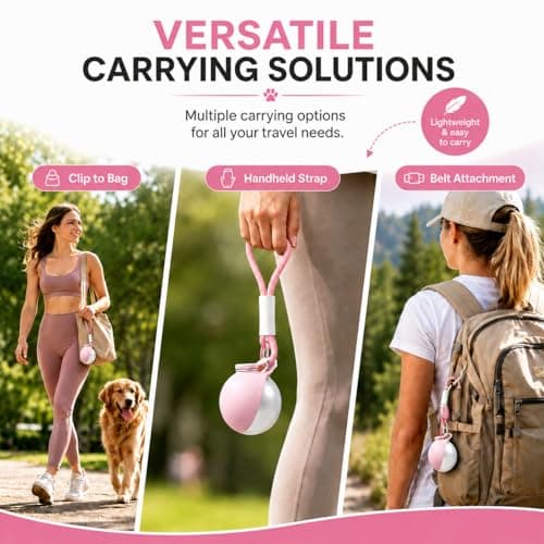 Portable Dog Water Bottle for Walking, 2-in-1 Stainless Steel Dog Bottle — view 6