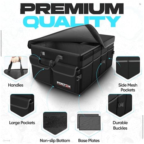 FORTEM Car Boot Organiser - Foldable Car Organiser & Storage for SUV Trucks — view 2
