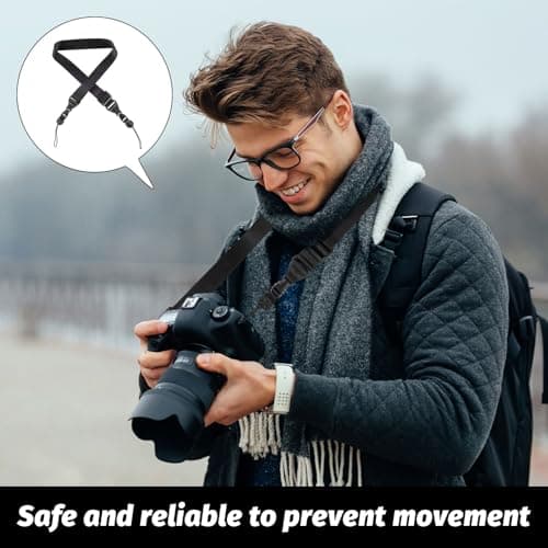1PCS Binocular Strap Adjustable Camera Strap Weave Binoculars Straps Neck Shoulder,Camera Neck Strap,Quick Release Camera Strap with Anti-slip,Safety Tether Crossbody Sling Band for Cameras Camcorder — view 6