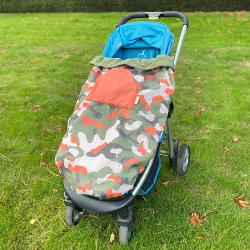 BundleBean - Babywearing All-Weather Waterproof Sling and Baby Carrier Cover (Camo) - Rain Cover with Fleece Lining, Universal Fit, Fits Front & Back Carriers, Protection from Rain & Wind — view 3