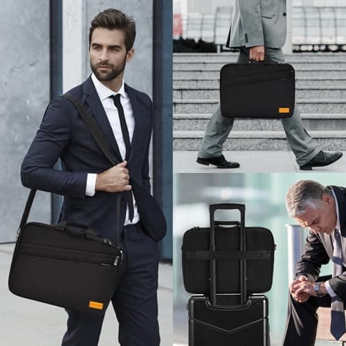 bagasin 17 17.3 18 Inch Laptop Shoulder Case Bag, Water-Repellent Briefcase — view 2