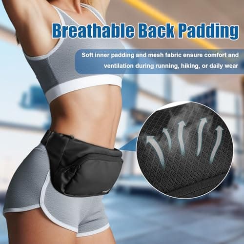 HAISSKY Running Belt Bum Bag, Water-Resistant Waist Pack Adjustable Fit — view 5