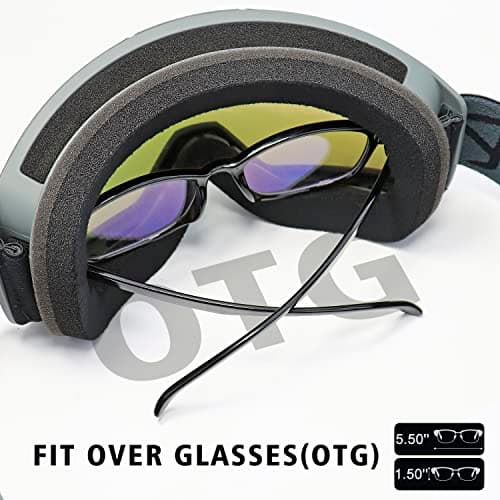 SPOSUNE Ski & Motorcycle ATV Goggles with Anti-fog Dual Lens - Off Road Racing Dirt Bike & Snow Goggles for Men & Women — view 4