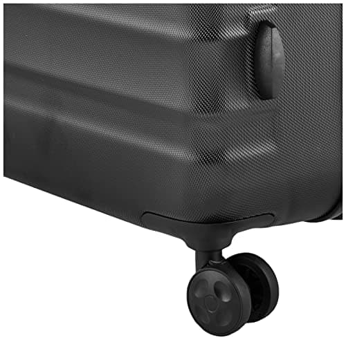 Amazon Basics Hard Shell Large Suitcase - Expandable ABS Travel Luggage with 4 Double Spinner Wheels - Scratch Resistant and Lightweight Construction - 78 x 52.6 x 32cm - Black — view 4