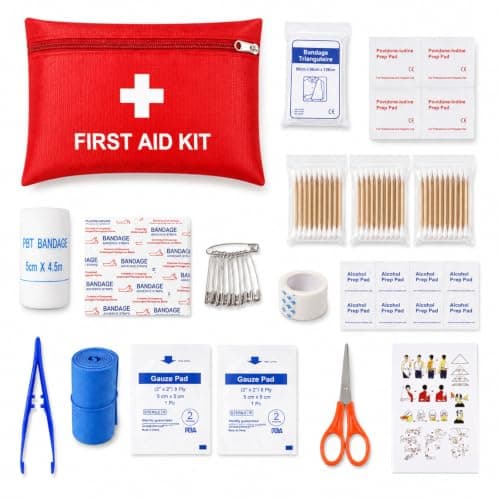 Mini First Aid Kit, 136PCS Small Travel Emergency First Aid Kit for Travel