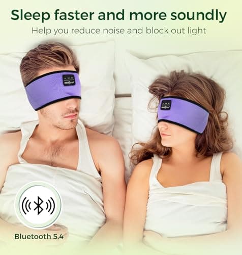 MUSICOZY Sleep Headphones Cooling Headband Headphones Bamboo Cotton — view 6