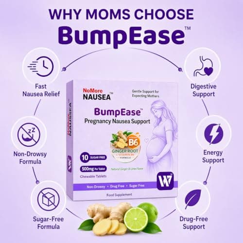 Pregnancy Nausea Relief & Travel Sickness Tablets for Women (500mg x 10) — view 3
