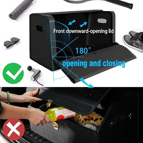 GMQ Car Trunk Organizer for SUV,Car Organizers for Car and Extra Large,Magnetic Lid with Collapsible Storage, Large Capacity for SUV, Truck, MPV (L-21.5×13×12.5 IN) — view 5