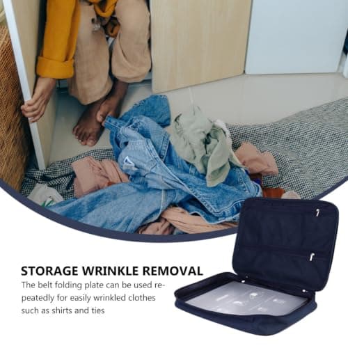 Navy Oxford Anti-wrinkle Shirt Storage Pouch for Travel — view 4