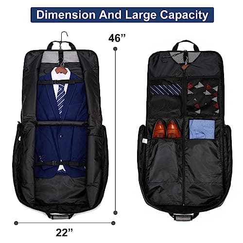 PUSLOM Garment Bags for Travel Large Suit Bag for Men Women, Grey — view 6