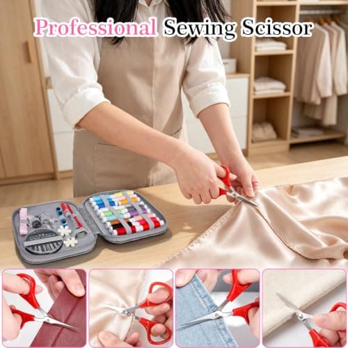 VynyQoo 90 Piece Sewing Kit with Portable Case for Travel and Emergency — view 4