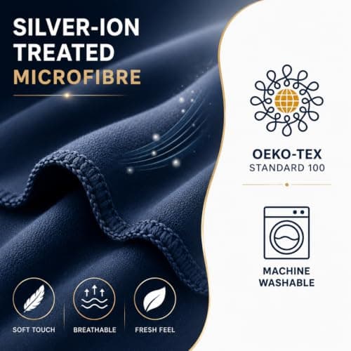 Microfibre Towel - 250 GSM Highly Absorbent Gym Towel & Travel Towel, 70*140cm Lightweight Quick Dry Towels for Adults, Soft Sports Towel for Swimming, Yoga, Camping, Hiking & Beach Midnight Navy — view 6
