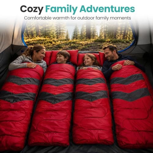 Trimming Shop 4 Season Waterproof Backpacking Sleeping Bag 6ft - Red — view 4
