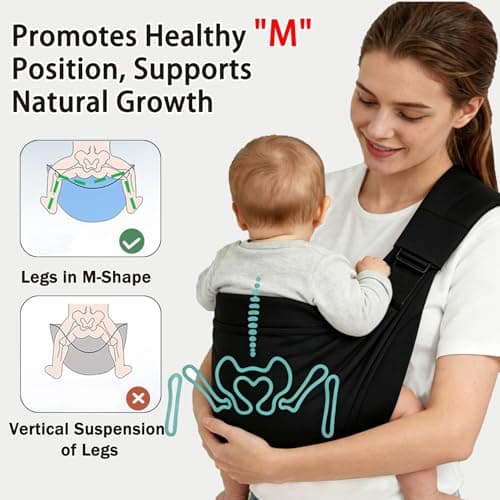 Baby Carrier, Newborn to Toddler, Ergonomic Baby Carrier Lightweight — view 6