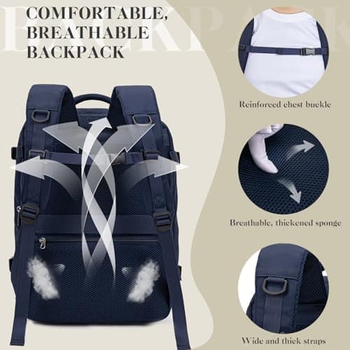 Hayayu Easyjet Cabin Bag 45x36x20 Underseat Cabin Bag Travel Backpack — view 6