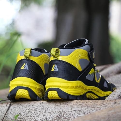 Unitysow Boys Trekking & Hiking Footwear Kids Walking Boots Waterproof Trainers Running Shoes Outdoor Camping Climbing Shoes Junior Sneakers,Yellow,6 UK — view 6