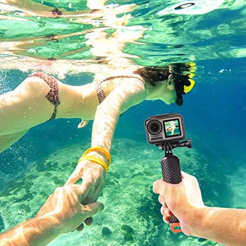 Waterproof Floating Handle Grip Anti-Slip Floating Bobber Stick Floaty Handler Holder Mount with Lanyard for Go Pro Hero 11/10/9/8/7/6/5/4/3 Session DJI Osmo and Other Action Cameras — view 6
